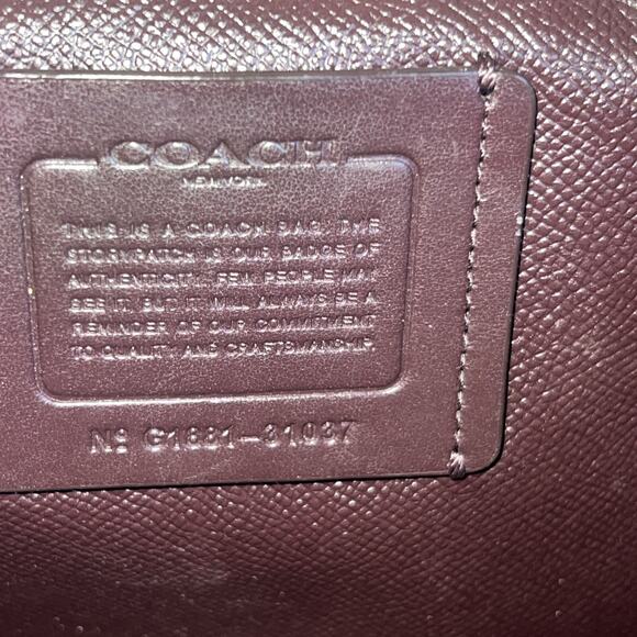 Coach Charlie Carryall Gold Metallic Leather Shoulder Bag 31037 - Picture 13 of 14